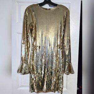 MICHAEL KORS GOLD SEQUIN DRESS